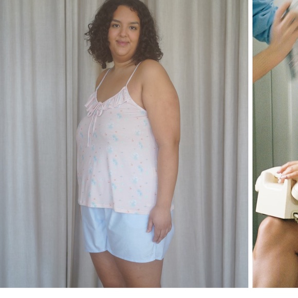 Djerf Avenue Go Slow Ruffle Strap Top Summer Island - Picture 2 of 3